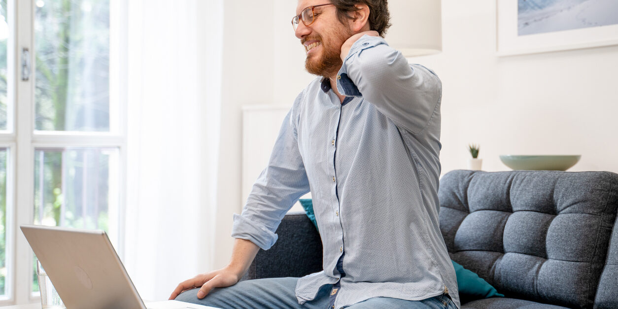 young man with back pain